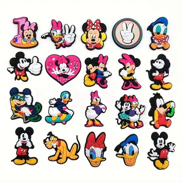 20PCS Adorable Mickey Minnie Donald Duck Cartoon Shoe Buckles - Detachable - Picture 5 of 5
